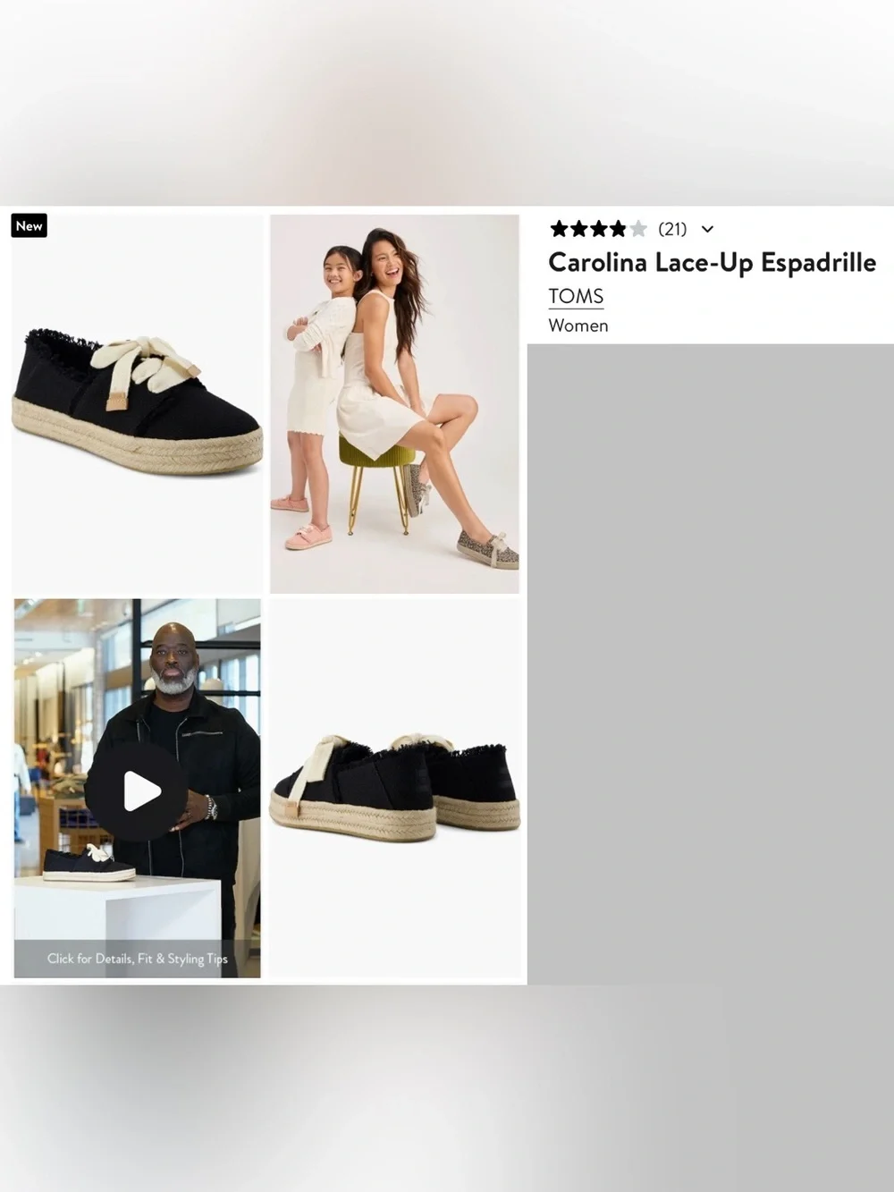TOMS Carolina Lace-Up Espadrille